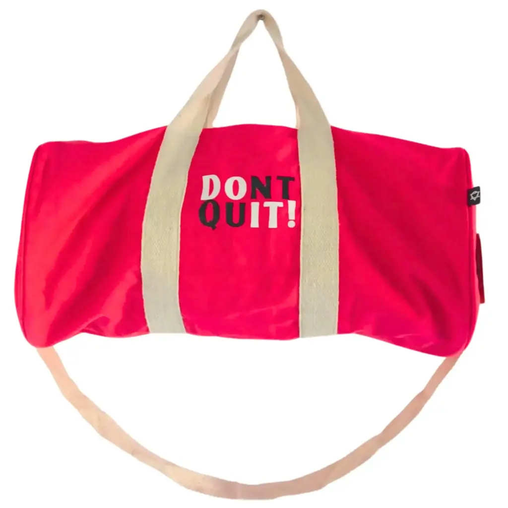 Don’t Quit Gym Bag – Cherry Pink | www.artisangoods.co.uk Don’t Quit Gym Bag – Cherry Pink | www.artisangoods.co.uk