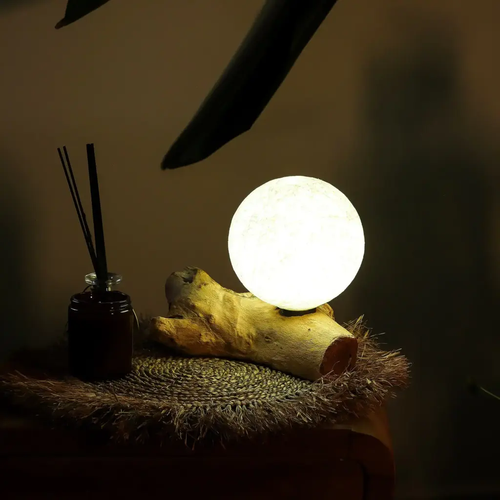DriftGlow Lamp Cotton Luna Ivory Shade | www.artisangoods.co.uk 6