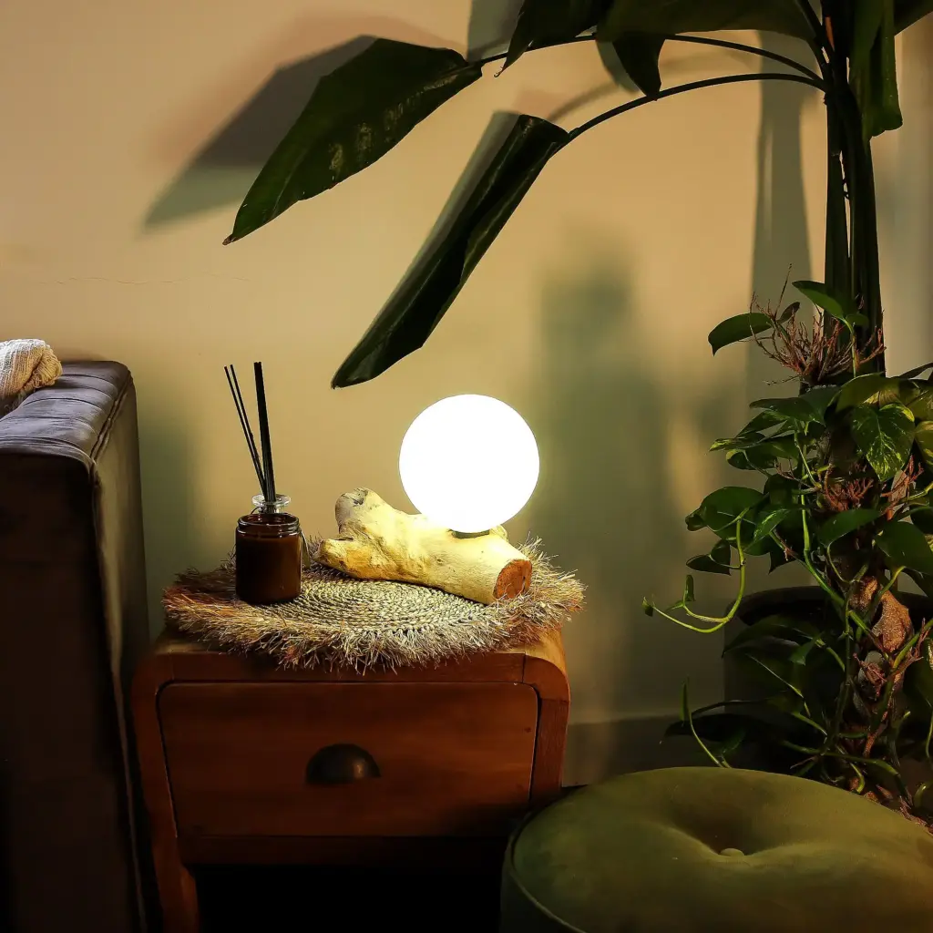 DriftGlow Lamp Cotton Luna Ivory Shade | www.artisangoods.co.uk 5