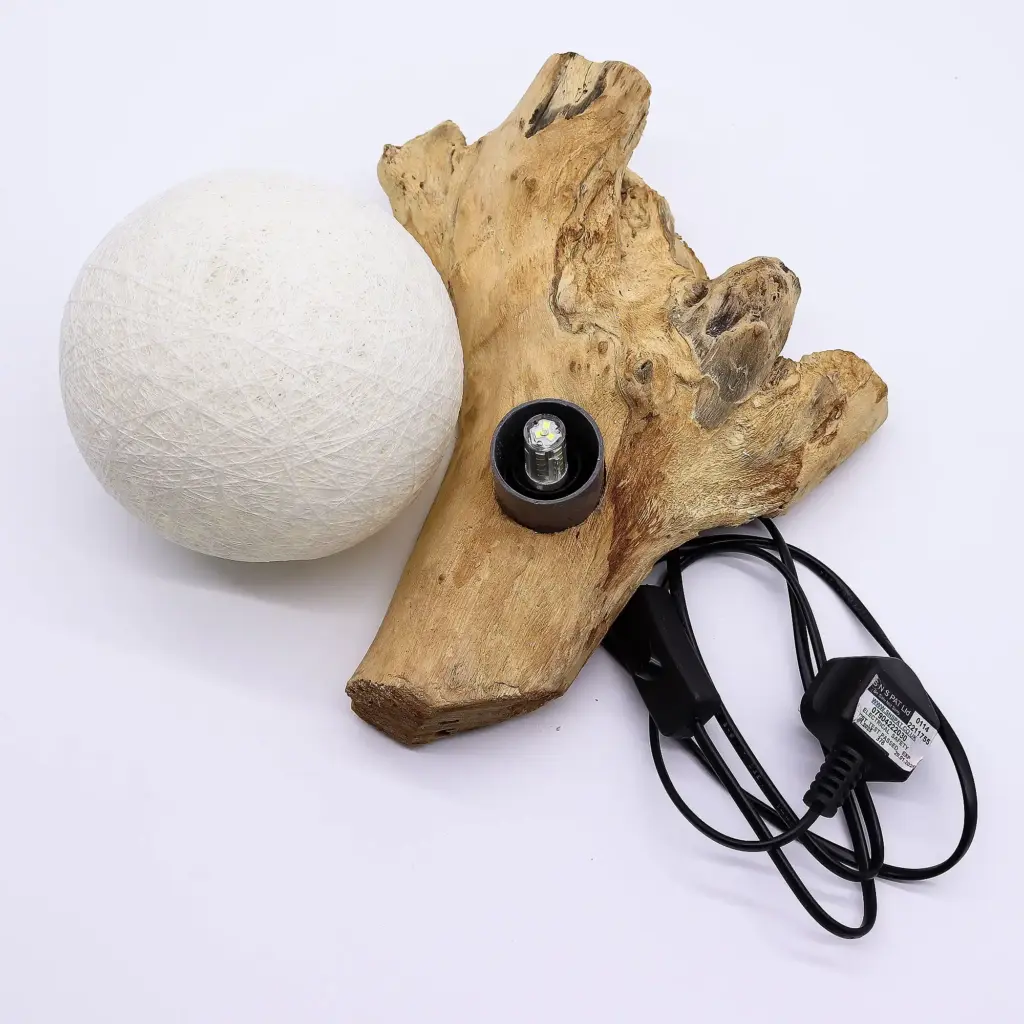 DriftGlow Lamp Cotton Luna Ivory Shade | www.artisangoods.co.uk 3