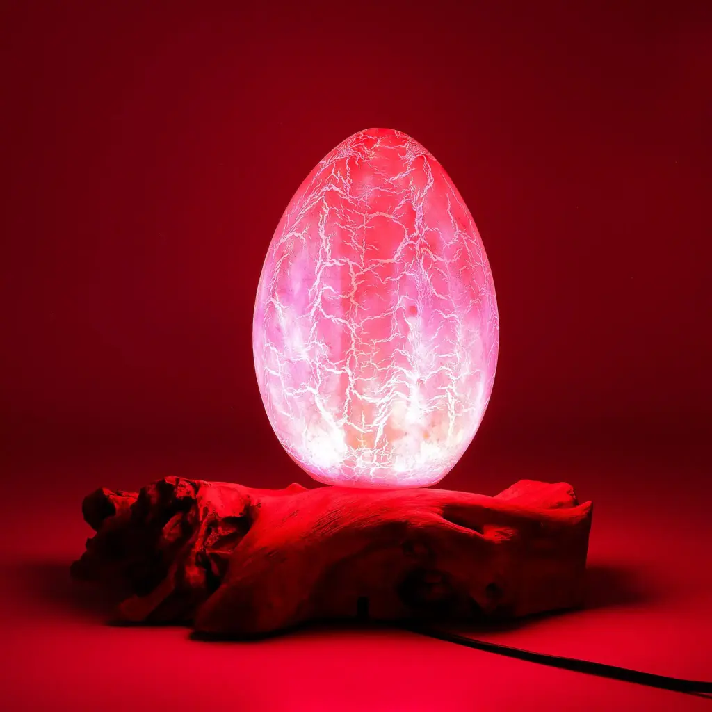 DriftGlow Lamp Crackle Fire Egg Shade – Orange | www.artisangoods.co.uk 9