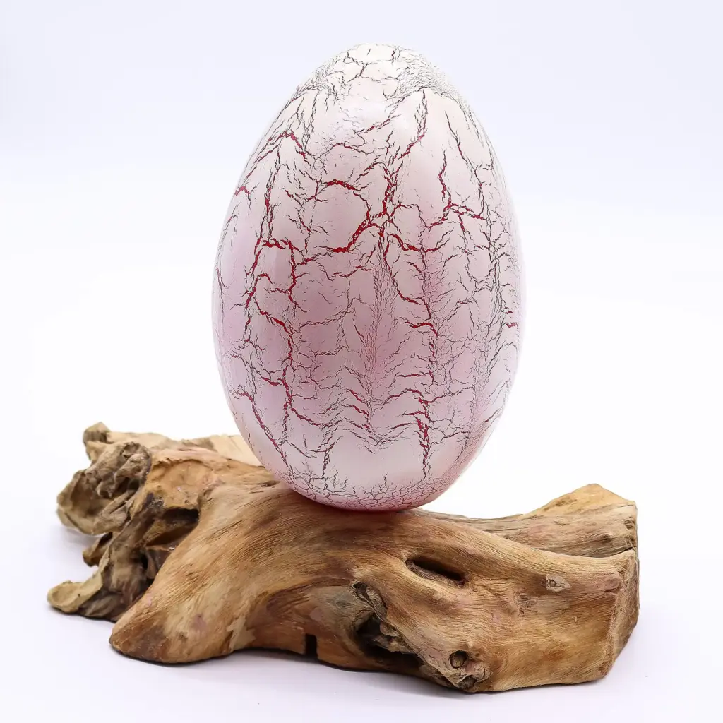 DriftGlow Lamp Crackle Fire Egg Shade – Orange | www.artisangoods.co.uk 5