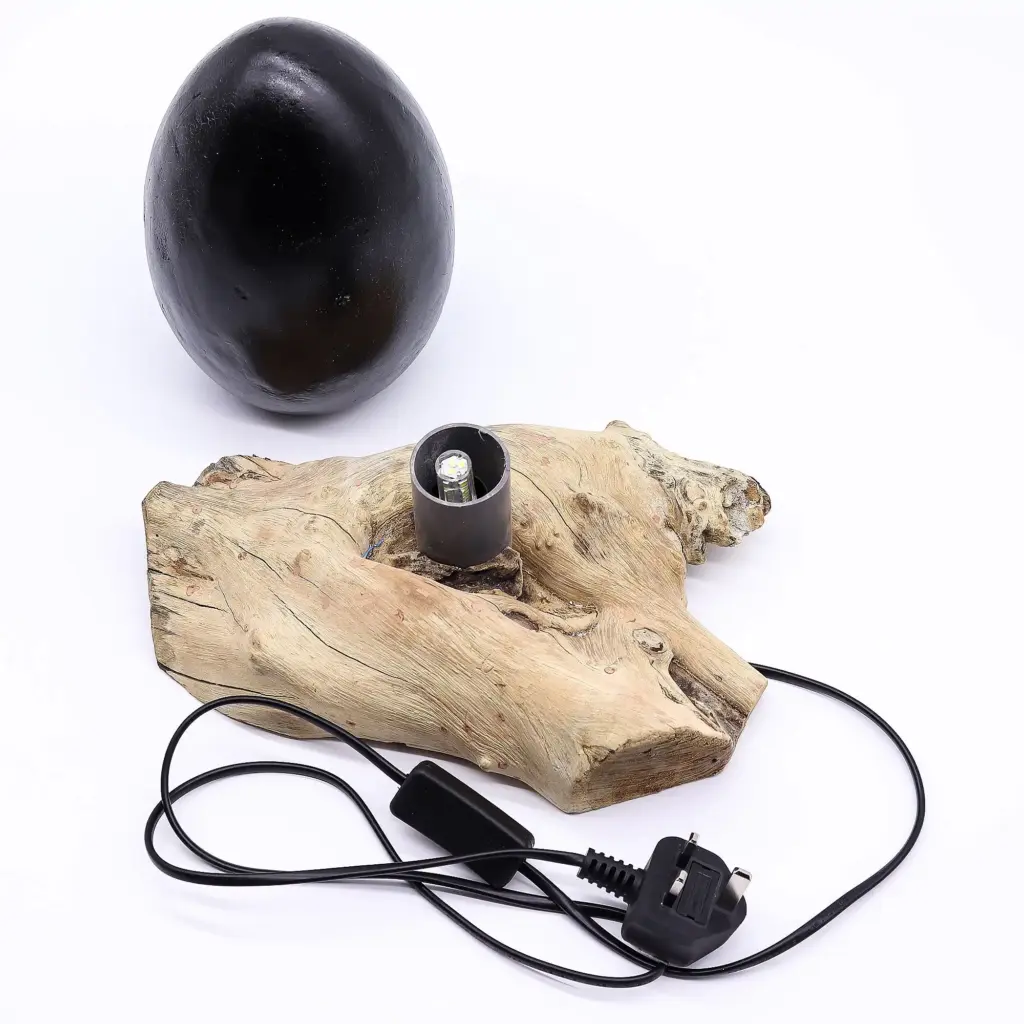 DriftGlow Lamp Crackle Lava Egg Shade – Grey | www.artisangoods.co.uk 6