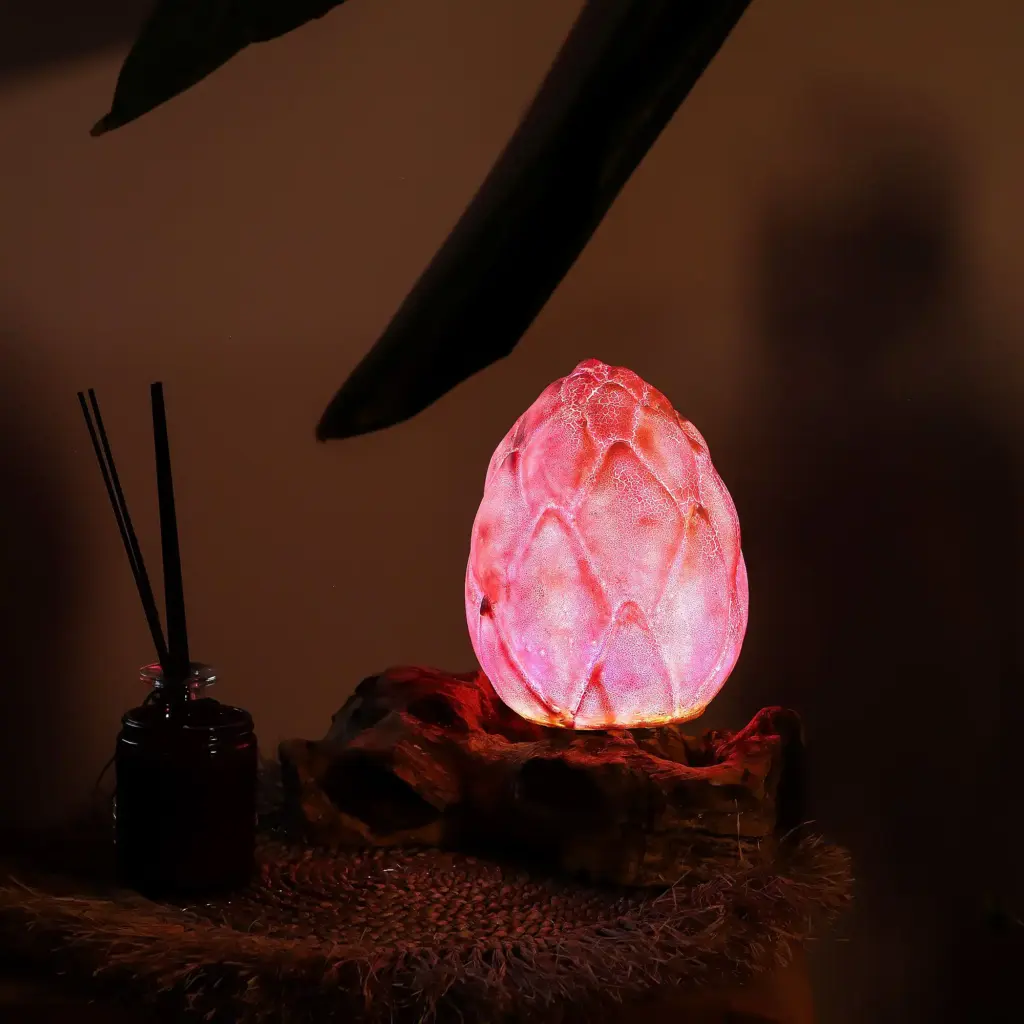DriftGlow Lamp Crackle Lotus Flower Shade – Purple | www.artisangoods.co.uk 6