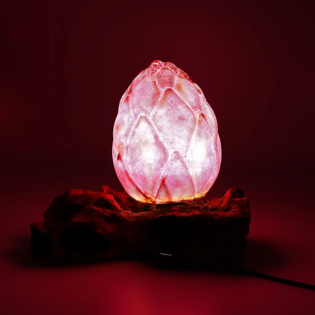 DriftGlow Lamp Crackle Lotus Flower Shade – Purple | www.artisangoods.co.uk 4