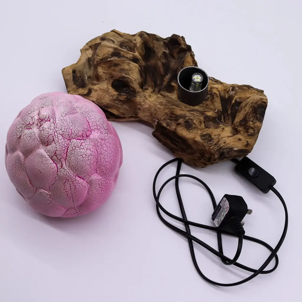 DriftGlow Lamp Crackle Lotus Flower Shade – Purple | www.artisangoods.co.uk 3