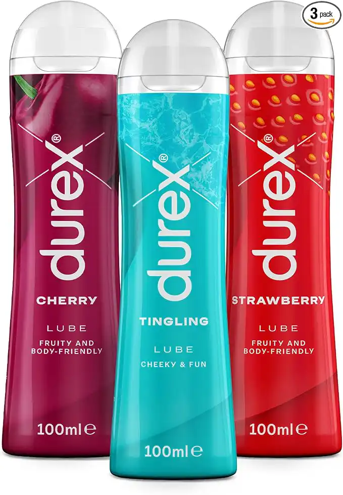 Durex Flavoured Lubricant Bundle - Cherry, Strawberry, Tingling (100