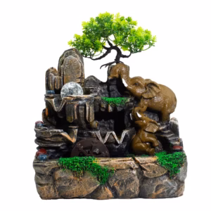 Elephants in Love Tabletop Water Feature with Crystal Ball, Light & Watermill (30x20x35cm) | www.artisangoods.co.uk 5