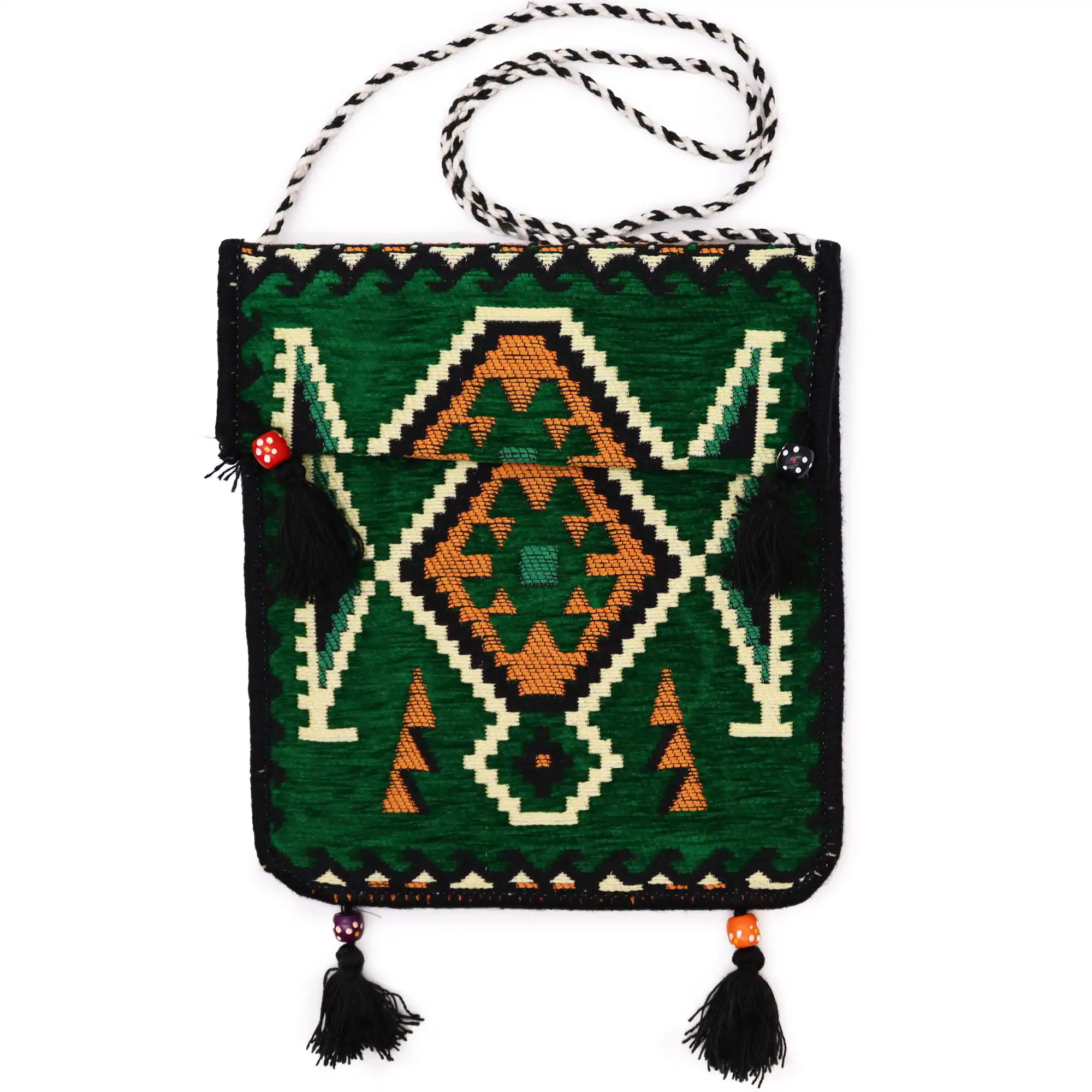 Emerald Green Kilim Messenger Festival Bag | www.artisangoods.co.uk 5 Emerald Green Kilim Messenger Festival Bag | www.artisangoods.co.uk 4
