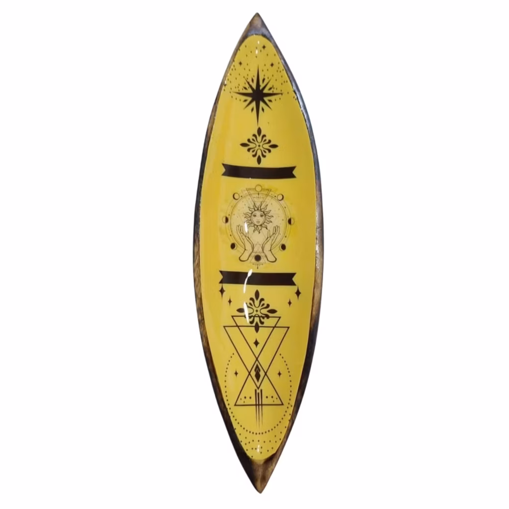 Enamel Incense Bowl – Mango Wood – Hand & Sun | www.artisangoods.co.uk