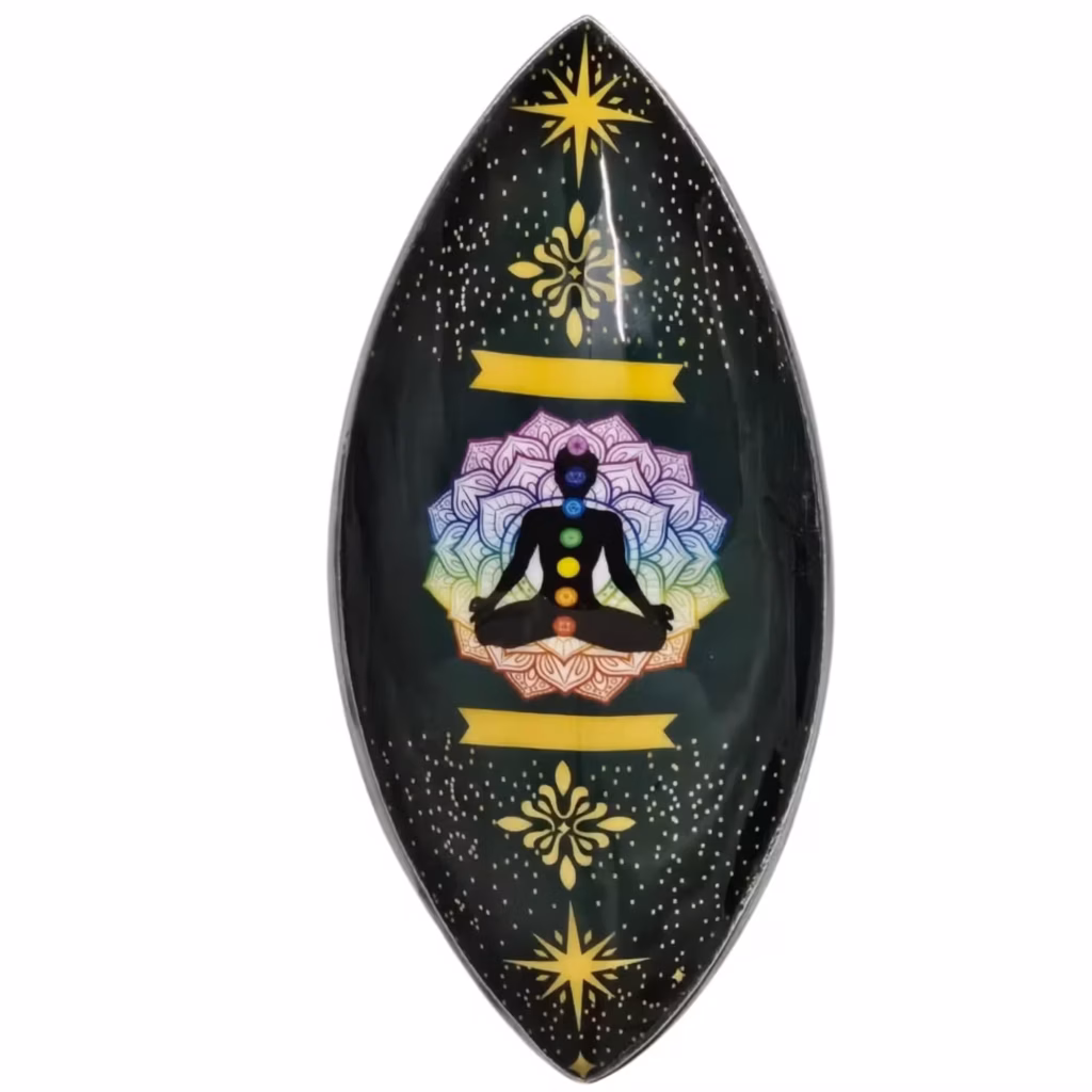 Enamelled  Incense Bowl – Aluminum – Lotus Buddha Chakra | www.artisangoods.co.uk