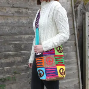 Ethnic Sling Bag – Sand / Peace | www.artisangoods.co.uk 5