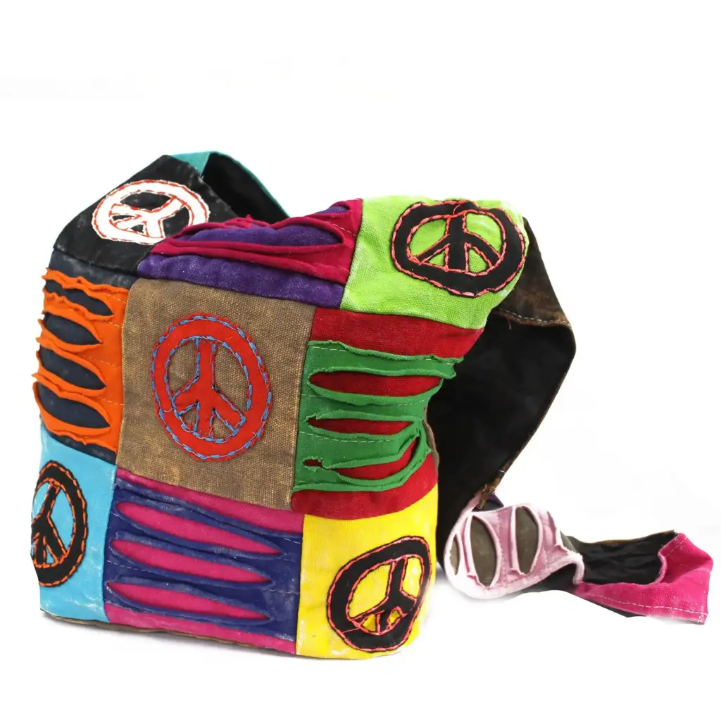 Ethnic Sling Bag – Teal / Om | www.artisangoods.co.uk 2