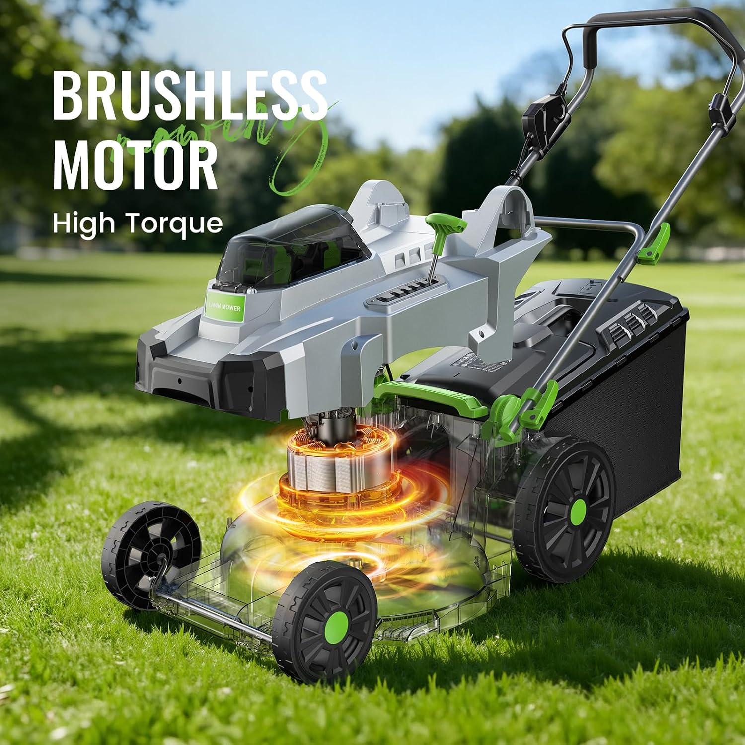 ETOOLAB 40 V Cordless Lawnmower, 42 cm Cut, Brushless Motor