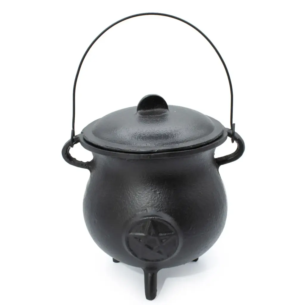 Extra Huge Cast Iron Cauldron with Pentagon 23x18cm (at least 4kg) | www.artisangoods.co.uk