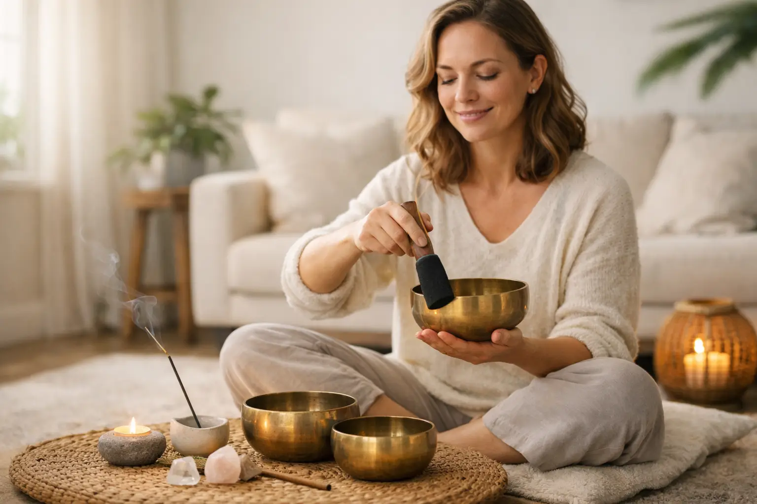 How to Use Singing Bowls for a Calmer Home