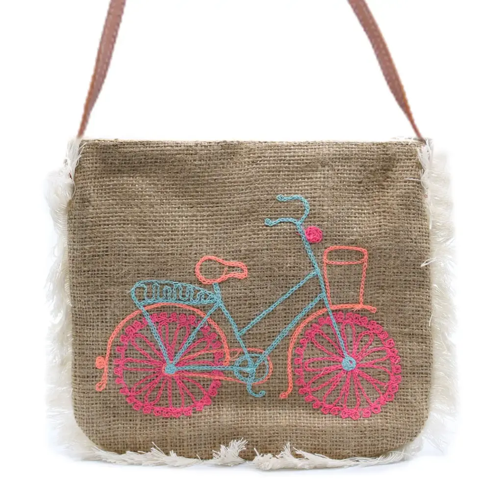Fab Fringe Bag – Bicycle Embroidery | www.artisangoods.co.uk