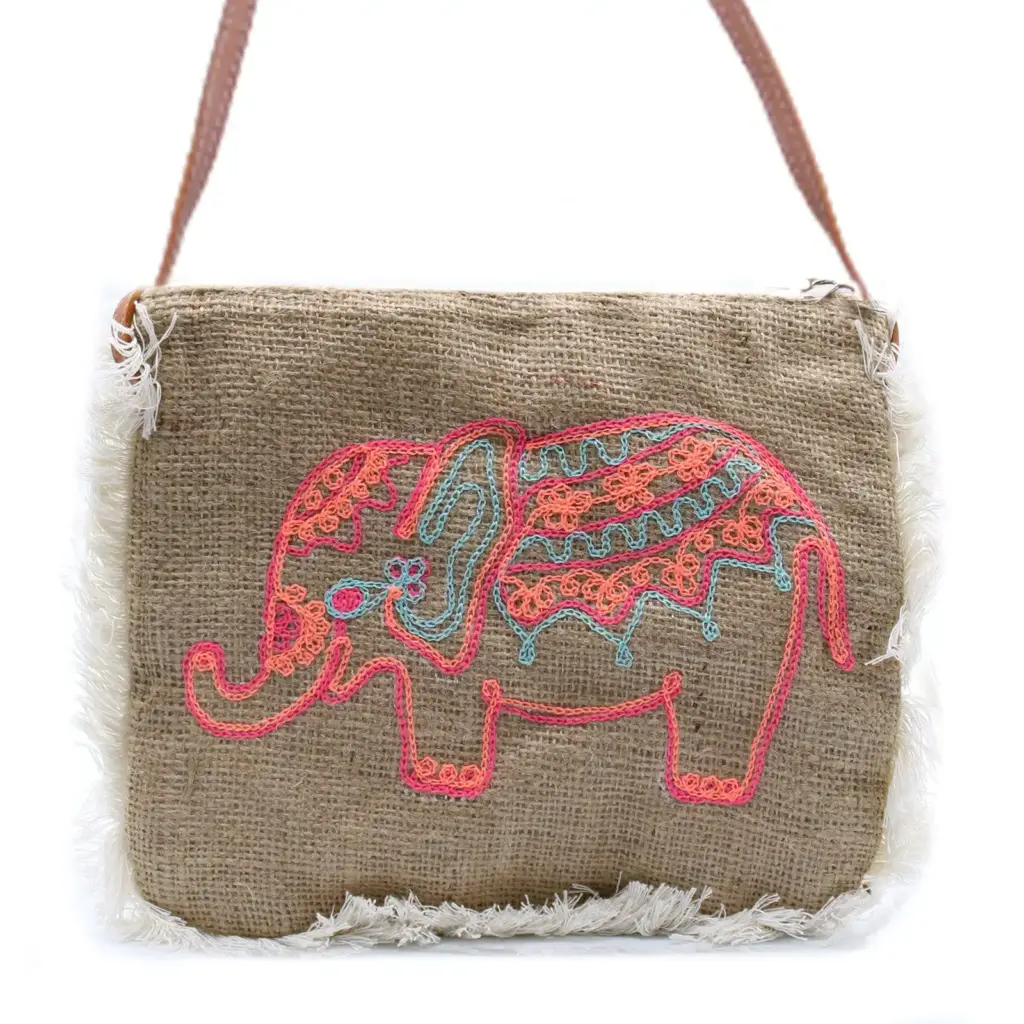 Fab Fringe Bag – Elephant Embroidery | www.artisangoods.co.uk