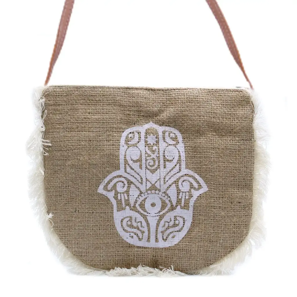 Fab Fringe Bag – Hamsa Print | www.artisangoods.co.uk