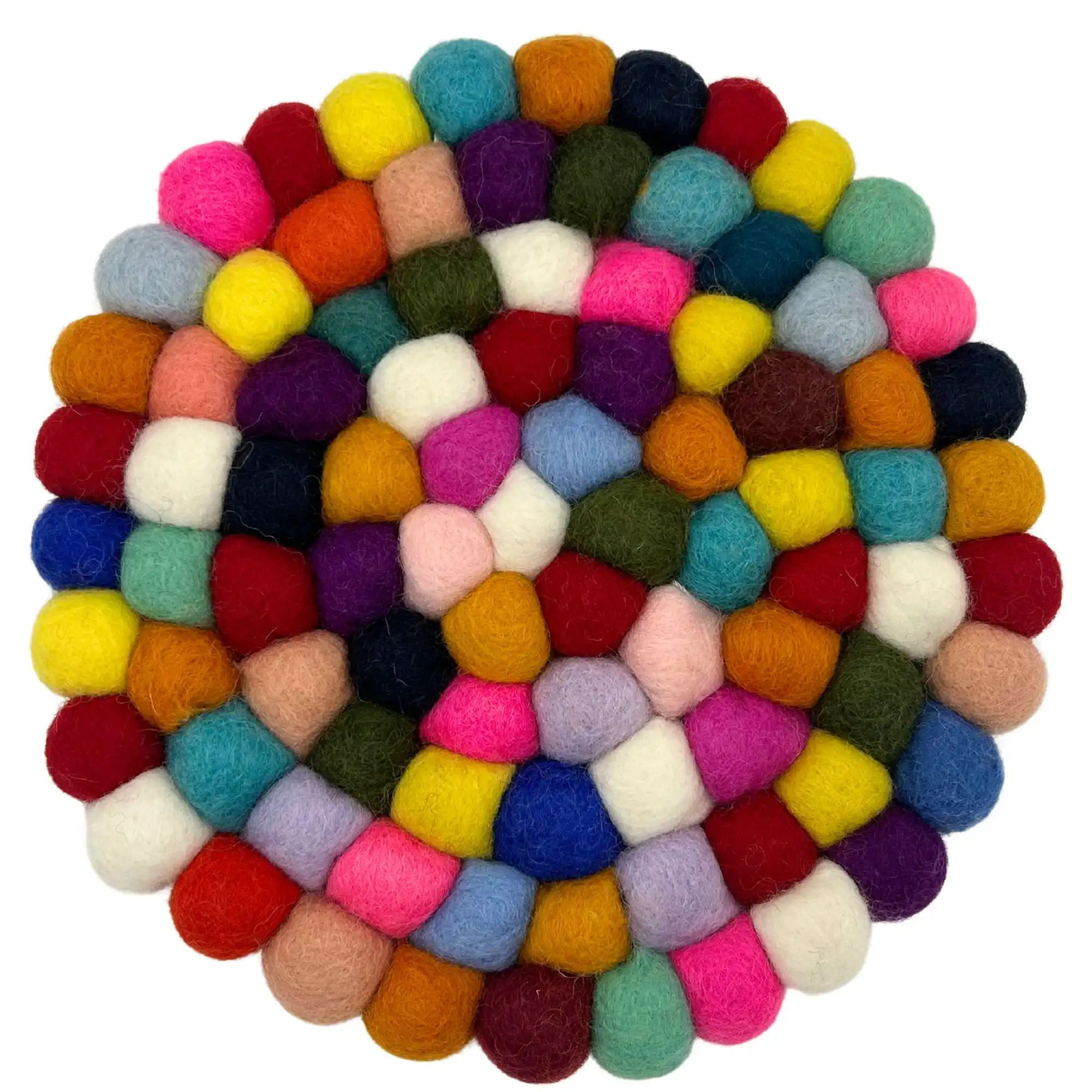 Felt Ball Round Placemat – Multi Colour | www.artisangoods.co.uk 3 Felt Ball Round Placemat – Multi Colour | www.artisangoods.co.uk 2