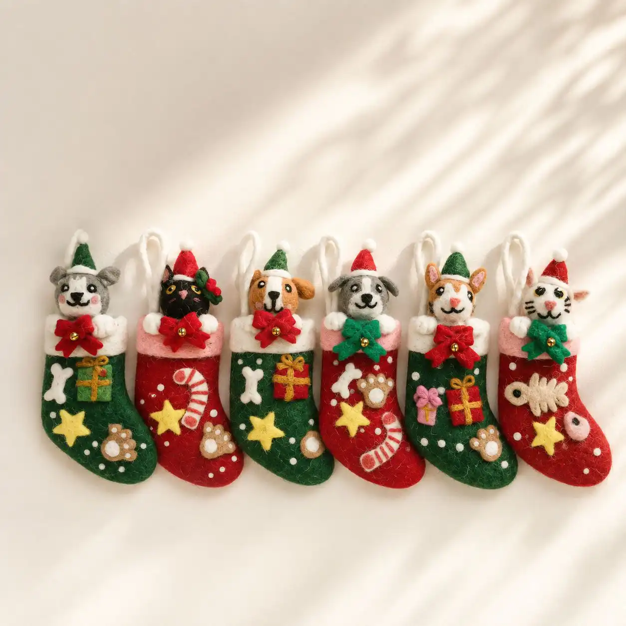 Felt Christmas Pet Gift Socks - Mixed Selection