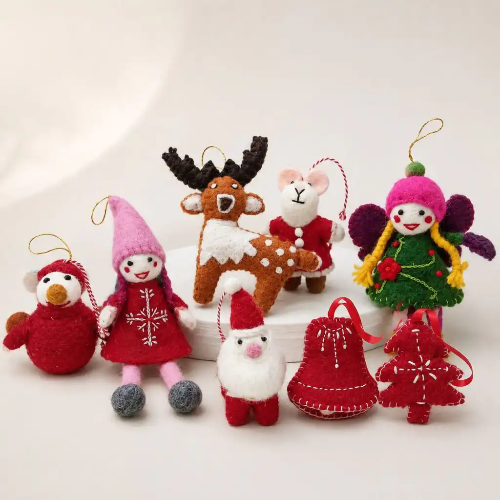 Felt Handbag Charms - Mixed Selection (Cute Christmas Charms)
