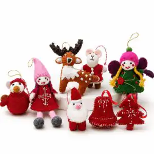 Felt Handbag Charms - Mixed Selection (Cute Christmas Charms)