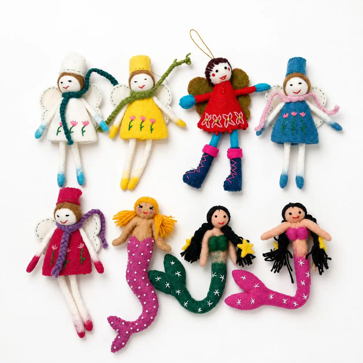 Felt Handbag Charms - Mixed Selection (Fairies & Flight Attendants)