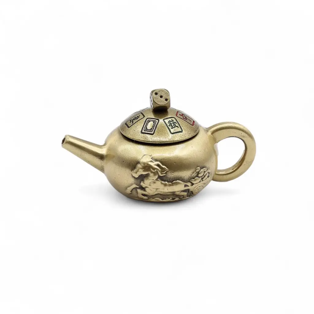 Feng Shui Fortune – Lucky Teapot with Dice Spin | www.artisangoods.co.uk