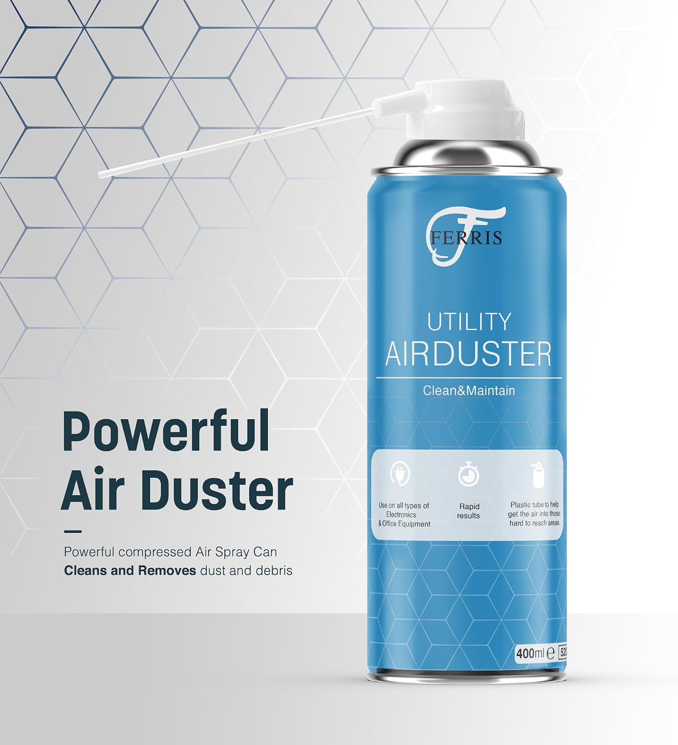 FERRIS Air Duster Can 3 Pack 400 ml for Electronics Cleaning