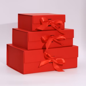 Flat Pack Gift Box – Extra Large  (33x25x12cm) – Red | www.artisangoods.co.uk 3
