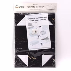 Flat Pack Gift Box – Large  (28.2×20.2×9.2cm) – Black | www.artisangoods.co.uk 2