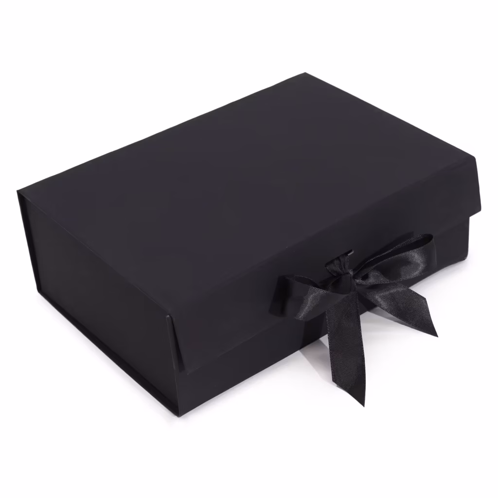 Flat Pack Gift Box – Large  (28.2×20.2×9.2cm) – Black | www.artisangoods.co.uk