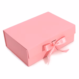 Flat Pack Gift Box – Large  (28.2×20.2×9.2cm) – Pink | www.artisangoods.co.uk 2