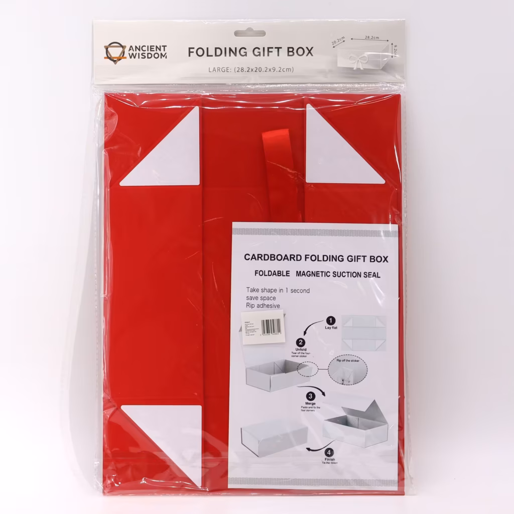 Flat Pack Gift Box – Large (28.2×20.2×9.2cm) – Red | www.artisangoods.co.uk 5 Flat Pack Gift Box – Large (28.2×20.2×9.2cm) – Red | www.artisangoods.co.uk 5
