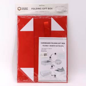 Flat Pack Gift Box – Large  (28.2×20.2×9.2cm) – Red | www.artisangoods.co.uk 5