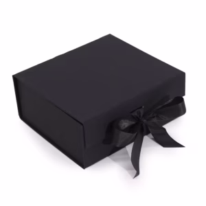 Flat Pack Gift Box – Medium Square (20×18.2x8cm) – Black | www.artisangoods.co.uk 2