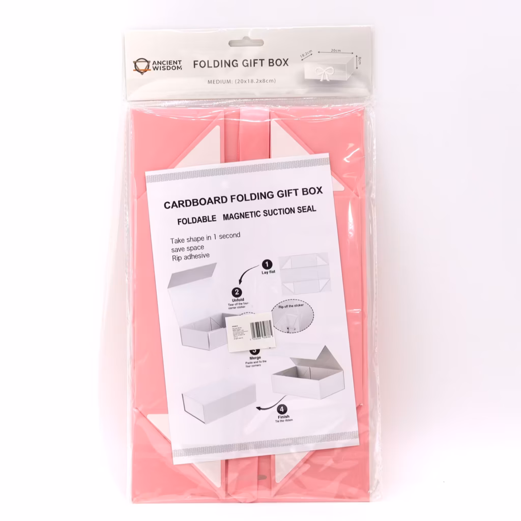 Flat Pack Gift Box – Medium Square (20×18.2x8cm) – Pink | www.artisangoods.co.uk 4 Flat Pack Gift Box – Medium Square (20×18.2x8cm) – Pink | www.artisangoods.co.uk 4