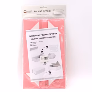 Flat Pack Gift Box – Medium Square (20×18.2x8cm) – Pink | www.artisangoods.co.uk 4