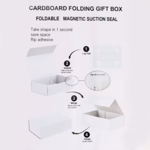 Flat Pack Gift Box – Medium Square (20×18.2x8cm) – Red | www.artisangoods.co.uk 5