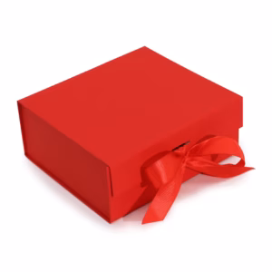Flat Pack Gift Box – Medium Square (20×18.2x8cm) – Red | www.artisangoods.co.uk 3