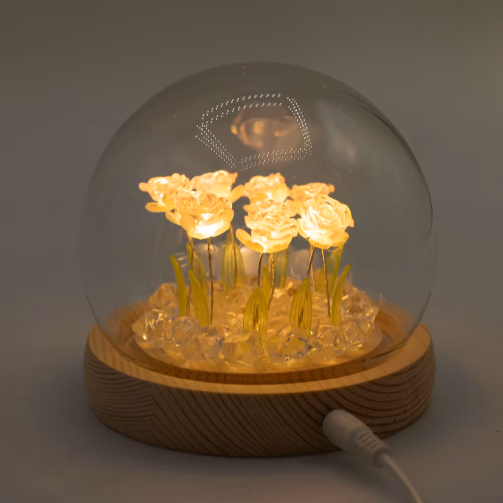 Floral Glow Garden Dome – 10 Pink Roses – LED USB | www.artisangoods.co.uk 5 Floral Glow Garden Dome – 10 Pink Roses – LED USB | www.artisangoods.co.uk 5