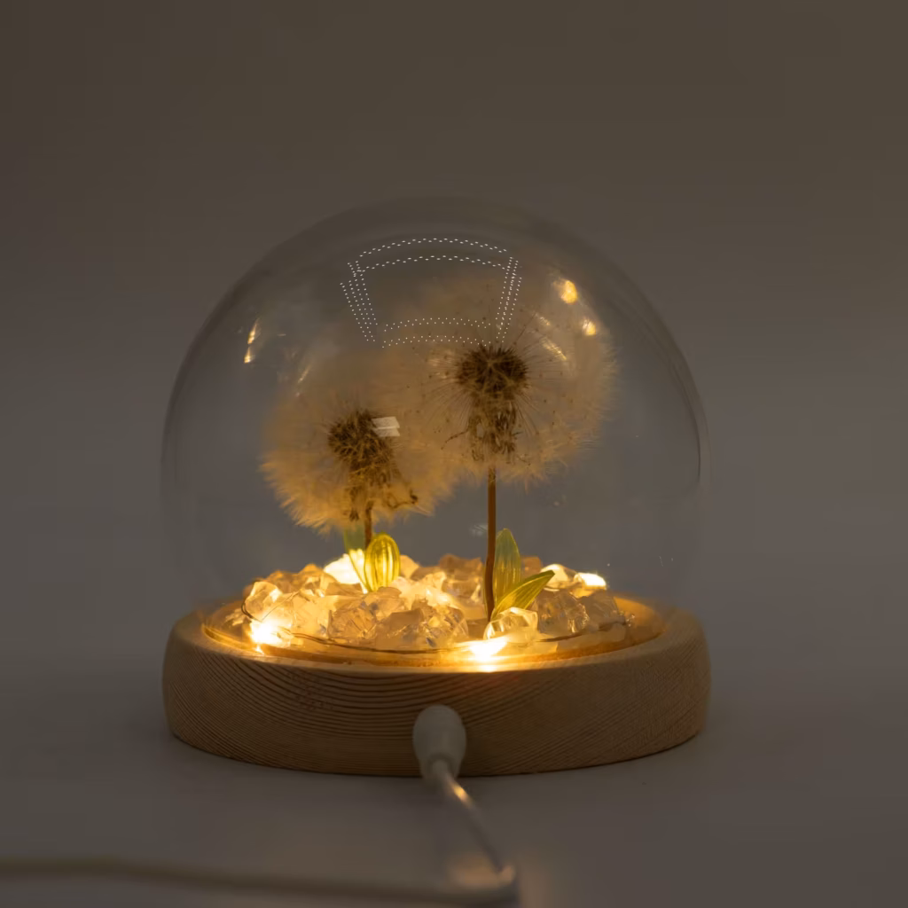 Floral Glow Garden Dome – 2 Dandelions – LED USB | www.artisangoods.co.uk 6