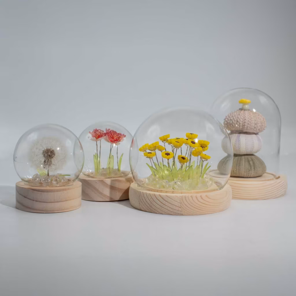 Floral Glow Garden Dome – 2 Dandelions – LED USB | www.artisangoods.co.uk