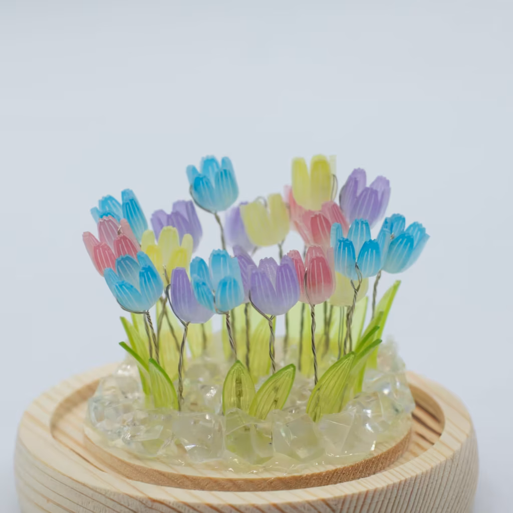Floral Glow Garden Dome – 20 Multi Tulips – LED USB | www.artisangoods.co.uk 4