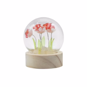 Floral Glow Garden Dome – 5 Red Roses – LED Battery | www.artisangoods.co.uk 2