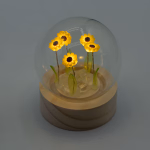 Floral Glow Garden Dome – 5 Sunflowers – LED Battery | www.artisangoods.co.uk 3