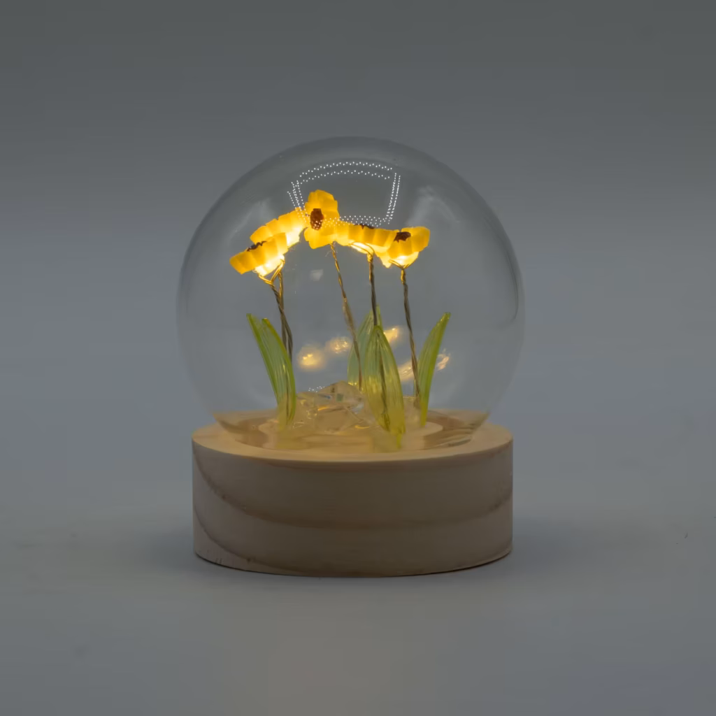 Floral Glow Garden Dome – 5 Sunflowers – LED Battery | www.artisangoods.co.uk
