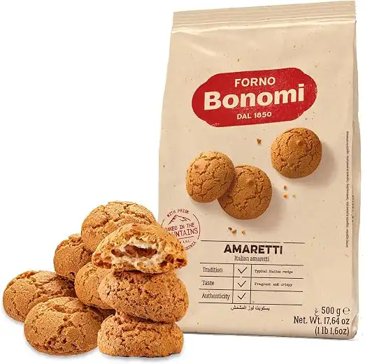 Forno Bonomi Amaretti Biscuits – Almond-Flavored 500 g Pack