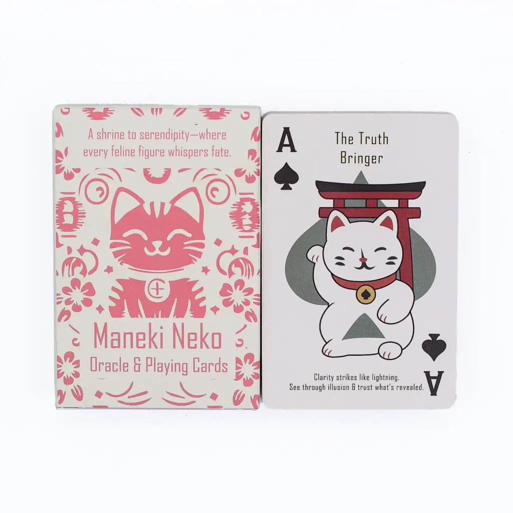 Fortune Cats Playing & Oracle Cards- Maneki Neko Deck | www.artisangoods.co.uk